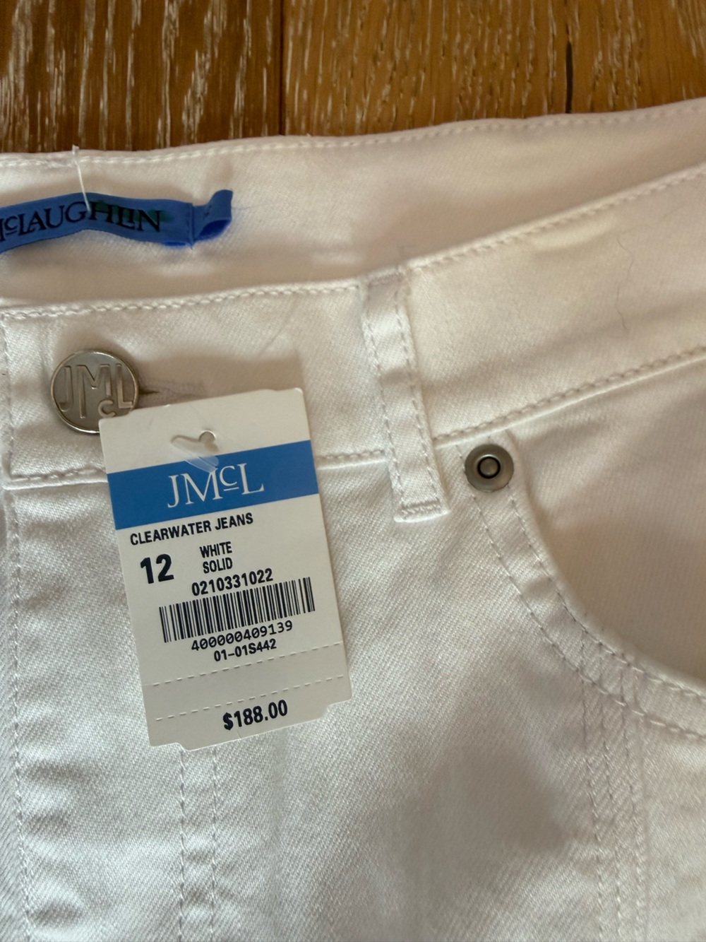 J.Mclaughlin Women's Clearwater Jeans white new with tags - Picture 8 of 13